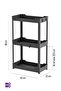 3-Tier Black Bathroom Organizer Shelf System, Makeup Cosmetic Organizer Shelf - 2
