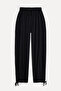 Women's Black Jogger Fit Tie-Up Pants