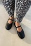 Clara Black Genuine Leather Ballerinas - 5