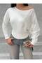 Women's Ecru Off-Shoulder Trok Stone Bat Sleeve Blouse Frv0235 - 2