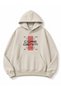 Core Denim Text Printed Oversize Sweatshirt with Kangaroo Pocket