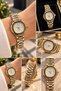 New Season Gold Color Emerald Green Dial Women's Wristwatch - 4
