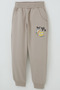 Boy's Tracksuit Set Little Operator Hardworking Construction Machinery 1-4 Years Old, Ecru - 7
