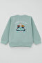 Baby Boy Tracksuit Set Adventurous Driver Animals Printed 6 Months - 2 Years, Water Green - 4