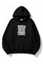 Born to Be Printed Oversize Sweatshirt with Kangaroo Pocket