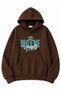 Believe Text Printed Oversize Sweatshirt with Kangaroo Pocket