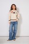 Italian Flowered Jacquard Knitwear Sweater Stone