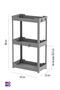 3-Tier Gray Bathroom Organizer Shelf System, Makeup Cosmetic Organizer Shelf - 2