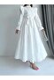 White Nihan Guipure Dress - 7