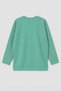 Women's Oversize Stone Detailed Wide Fit Mint Green Sweatshirt - 3