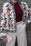 Women's White Bohemian Embroidered Jacket Qs576 - 3