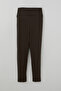 Girl's Tights Basic 8-14 Years, Dark Brown - 2