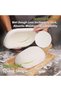 سلة بانيتون بيضاوية الشكل مقاس 10 بوصات لخبز العجين المخمر، عبوة من قطعتين + بطانة - 4