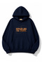 Spread Text Printed Oversize Sweatshirt with Kangaroo Pockets