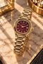 New Season Gold Color Emerald Green Dial Women's Wristwatch - 3