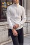 Kayes Corduroy Stand Collar Zippered Regular Fit Men's Knitwear Cardigan - 5
