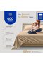 ملاءات سرير من القطن 100% لسرير كوين - طقم ملاءات قطنية من 4 قطع بعدد خيوط 400 - فائقة النعومة - 4