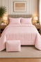 Cotton Ease Double Comforter Set with pillow cover - 200×220 cm – Blush I 100% Premium Cotton I 250 Thread Count. - 4