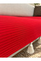 100% Cotton Knitted Tassel Sofa Cover 100X230 cm Shawl Model Sofa Shawl Red - 4