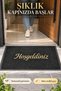 Black 40X70 cm Welcome Written Door Mat Curly Textured Decorative Home Mat with Gold Writing - 2