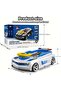 Car Racing Adventure Toy - Musical Steering Wheel Racing Car for Toddlers, Simulated Driving Game with Sounds, 4-Wheeled Car. (White) - 2
