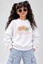 Crew Neck Sweatshirt for Girls, Printed 3-Yarn Threaded Winter Sweatshirt