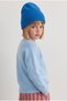 Baby Blue Knitted Model Modern Crew Neck Unisex Baby Kids Knitwear Sweater 20268002 - 7