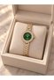 New Season Emerald Green Stone Women's Wristwatch - 4
