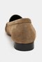 Tony Rome Beige Suede Leather Saddler Drawstring Detail Flat Sole Women's Loafer - 9