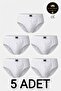 5-Pack White 100% Cotton Men's Slip Underpants - Black/White/Grey Options - Custom Made Sleep Band Gift