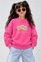 Crew Neck Sweatshirt for Girls, Printed 3-Yarn Threaded Winter Sweatshirt
