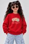 Crew Neck Sweatshirt for Girls, Printed 3-Yarn Threaded Winter Sweatshirt