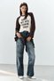 Brown Text Printed Long Sleeve T-Shirt 0217 - 2