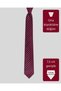 Navy Blue Striped Dark Red Silk Tie – 7.5 cm Wide - 4
