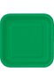 Emerald Green Square Plate 7"