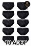 Pack of 10 Men's Cotton Briefs - Custom Made with Sleep Band Gift - Black, White, and Gray Options