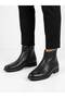 Men's Black Genuine Leather Zippered Classic Boots - 3