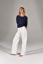 Navy Blue Buttoned Long Sleeve Basic T-Shirt 2664 - 3