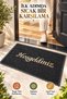 Black 40X60 cm Welcome Written Door Mat Curly Textured Gold Written Decorative Home Mat - 4