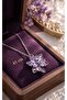 Silver Color Lilac Lotus Model Steel Necklace - 4
