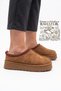 Women's Mini Suede Furry Slippers for Daily Home and Outdoor Use, Tan/Cinnamon Color, Narrow Fit. - 4