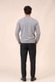 Men's Crew Neck Embroidered Logo Cotton Sweatshirt - 2