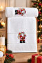 New Year's Gift 100% Cotton Embroidered 2-Piece Bath Towel Set (70X140 cm + 50X90 cm) - 4