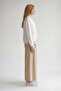 Zippered Drawstring Detailed Vest White - 3