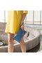 2-in-1 Foldable Denim Portfolio and Caravan Patterned Cloth Shoulder Bag Beaded Clutch - 5