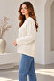 Women's Large Size Loose Sweater 10% Wool Crew Neck Oversize Knitwear Sweater Standard Size 42-48 Compatible - 2