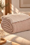 100% Cotton 8 Layer Muslin Double Bedspread Beige 220X240 cm - 4