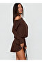 Special Design Backless Asymmetrical Collar Off-Shoulder Double Layer Skirt Front Gathered Dress - 4