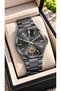Automatic-Battery-Free Smoked Color Steel Cord Men's Wristwatch in Stylish Gift Box - 2