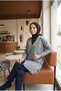Women's Mercerized Jacquard Long Knitwear Tunic 85 cm - 4